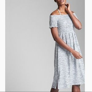 Blue & white striped Smocked Top Dress, XL Tall | GAP